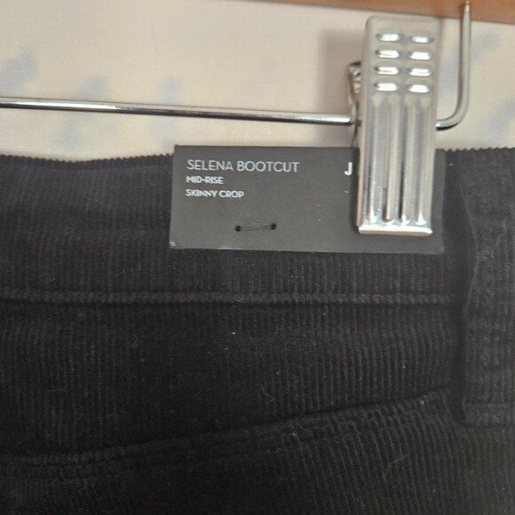 NWT J Brand Selena Bootcut Cropped Corduroy Jeans Pants Black Size 25 $198 - Picture 5 of 8